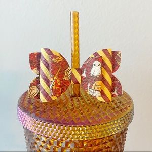 Harry Potter Straw Topper Bow • Gryffindor